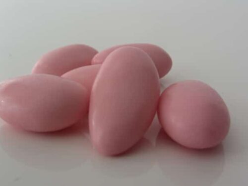 dragées amandes rose pastel