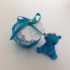 Dragées bapteme (51) Porte clés Ourson - Bleu turquoise