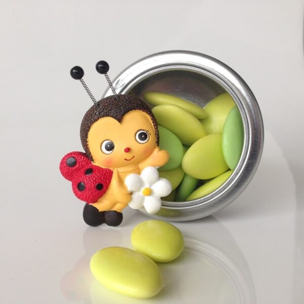 Dragées baptême coccinelle