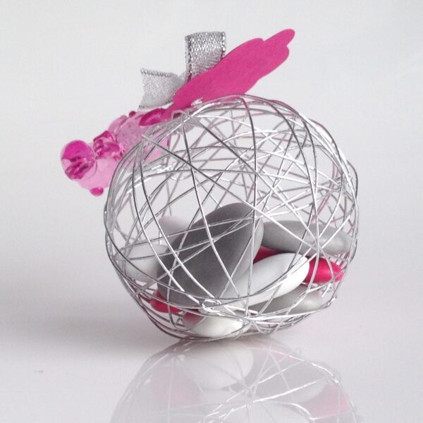 Pendentif Ourson Fuchsia - Lot de 10