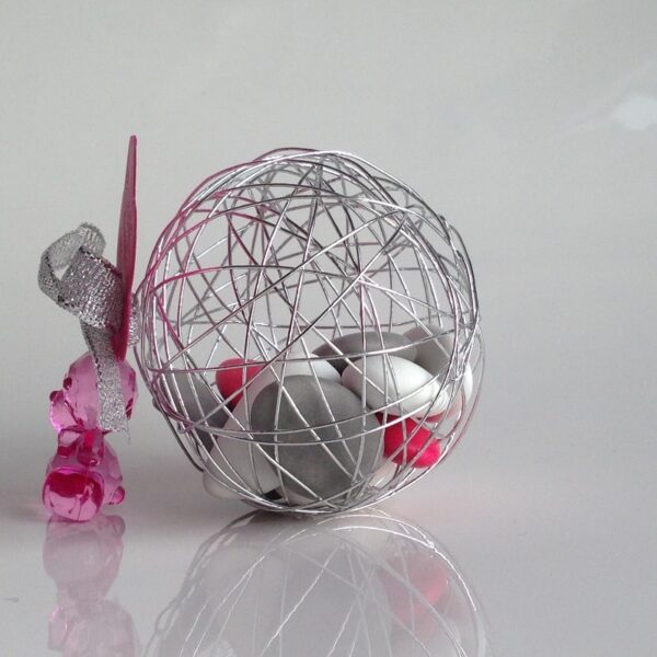 Pendentif Ourson Fuchsia - Lot de 10