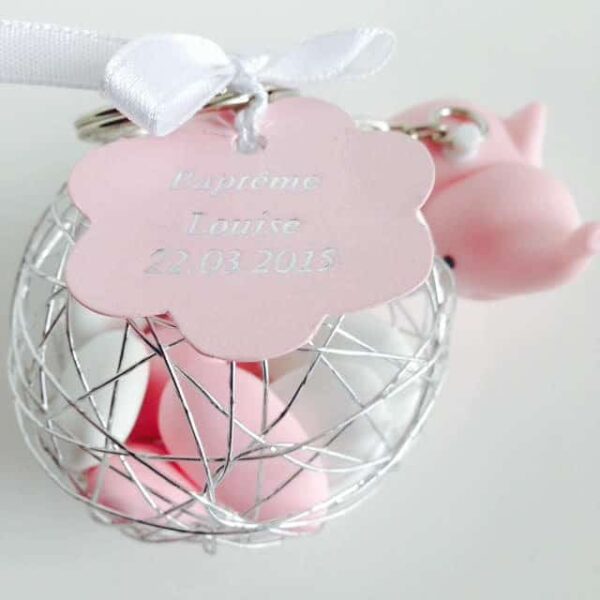 Porte-clés Eléphant - Rose