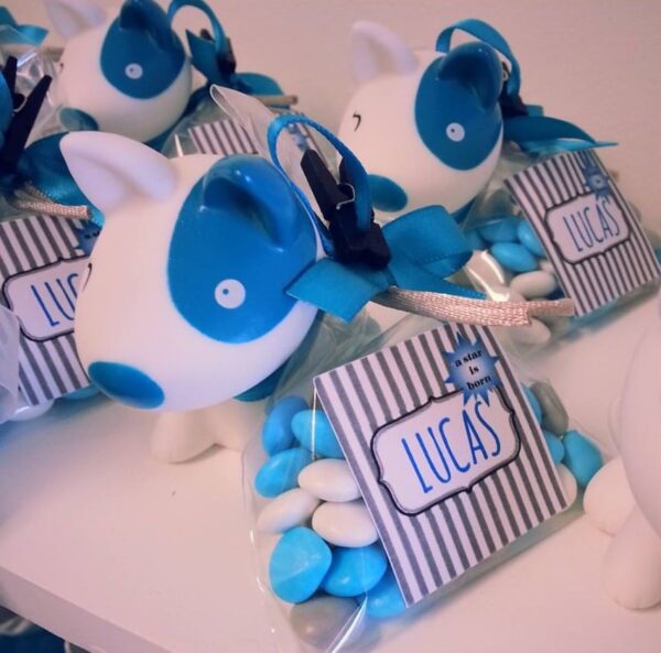 Porte clés Chien - Turquoise