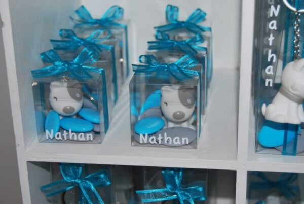 Porte clés Chien - Turquoise