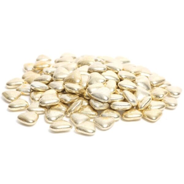 dragées cœur or - dragées doré