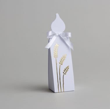 Boite a dragees communion epis de blé bougie