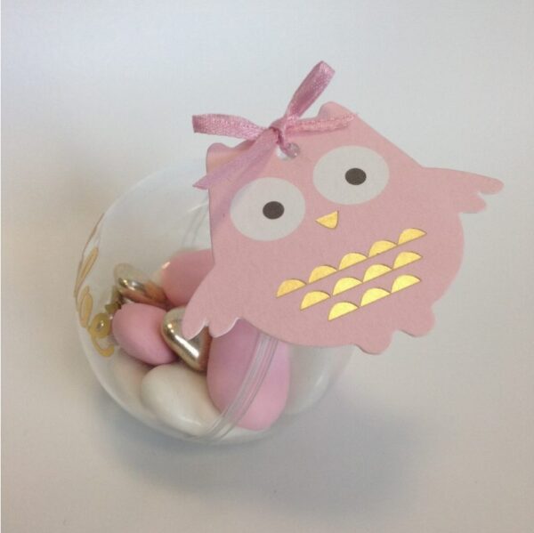 dragées hibou rose