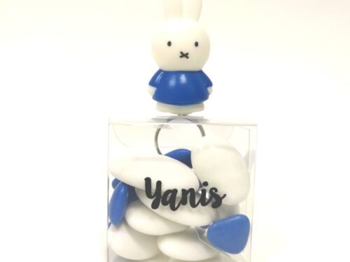 clip miffy lapin bleu marine, dragees bapteme dragees naissance