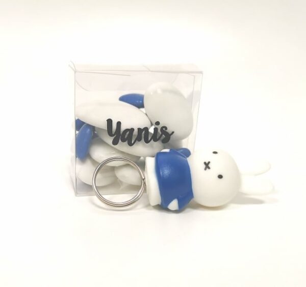 clip miffy lapin bleu marine, dragees bapteme dragees naissance