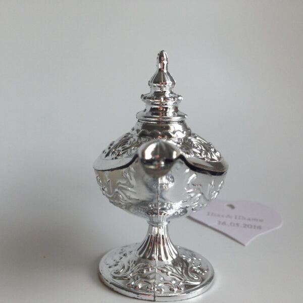 Dragées mariage oriental - Lampe d'Aladin - Argent