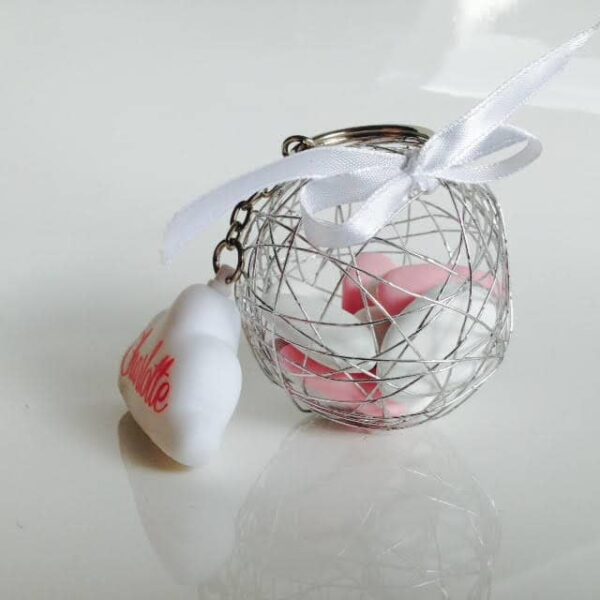 Porte clés Nuage - Blanc