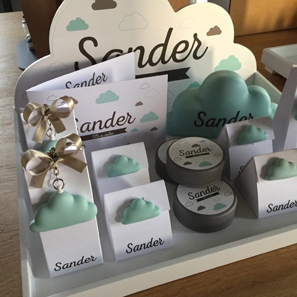 Porte clés Nuage - Aqua