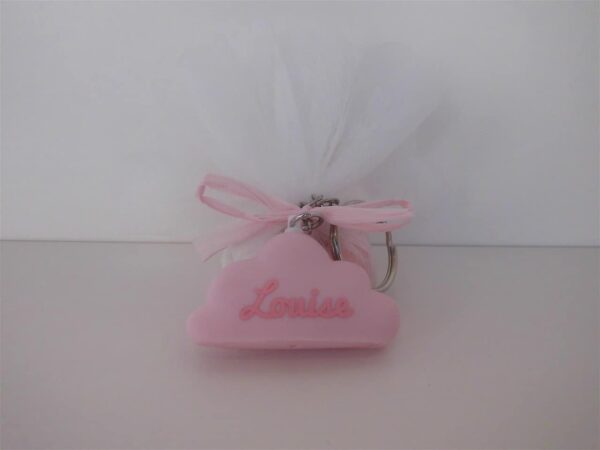 Porte clés Nuage - Rose