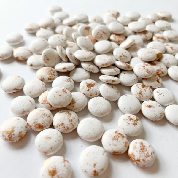 dragées rondes marbré or