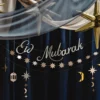 Guirlande "Eid Mubarak" avec motifs