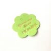 Etiquette dragées - Fleur Vert anis - Personalisée