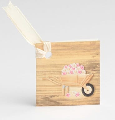 Etiquette brouette du bonheur