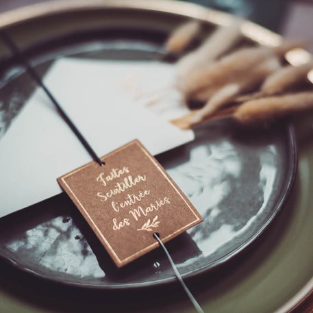 Etiquette cierge Mariage