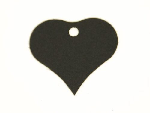 Étiquette à dragées - Cœur - Noir