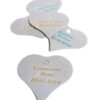 Etiquette dragées coeur gris