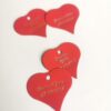 Étiquettes dragées coeur Rouge