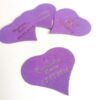 Etiquette dragées coeur violet
