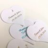 etiquette dragées coeur blanc