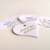 Etiquette dragées coeur blanc