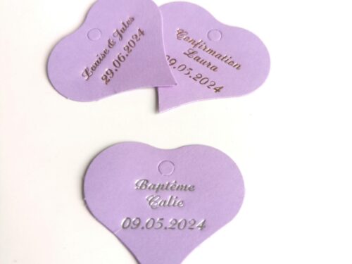 etiquette dragées coeur parme mauve etiquette dragées coeur parme mauve
