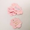 Etiquette dragées fleur rose
