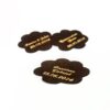 Etiquette dragées fleur chocolat marron