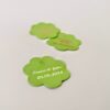 Etiquette dragées fleur vert
