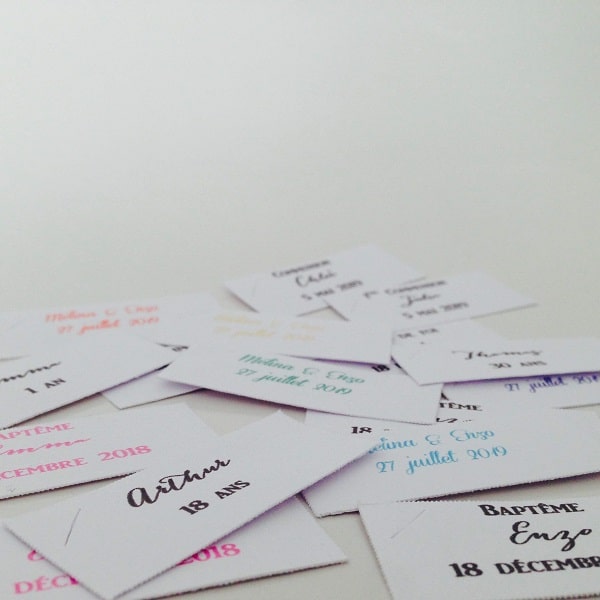 Etiquette dragées personnalisées