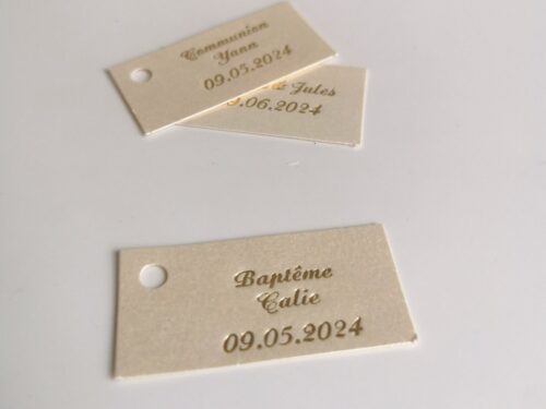 Etiquette dragees rectangle