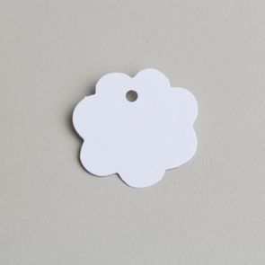 Etiquettes dragées fleur (1) etiquette fleur blanc