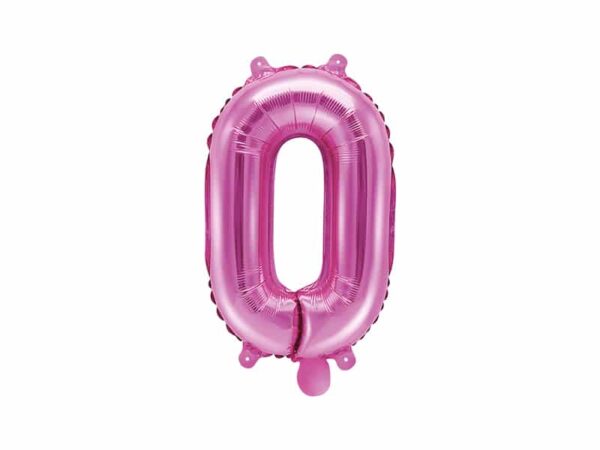 ballon chiffre 0 rose