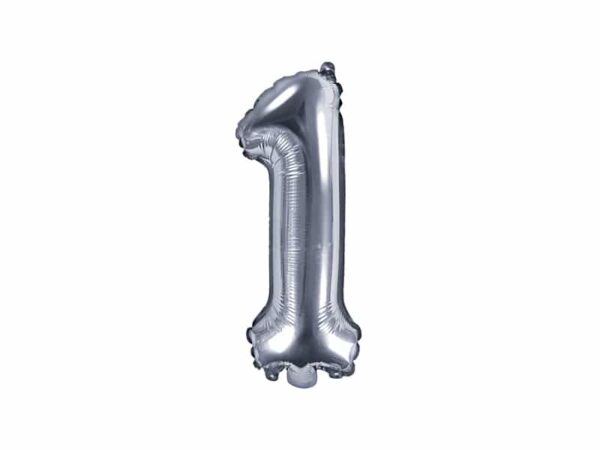 ballon chiffre 1 argent