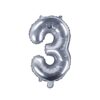 ballon chiffre 3 argent