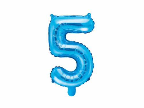 ballon chiffre 5 bleu