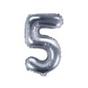 ballon chiffre 5 argent