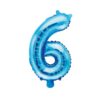 ballon chiffre 6 bleu
