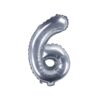 ballon chiffre 6 argent