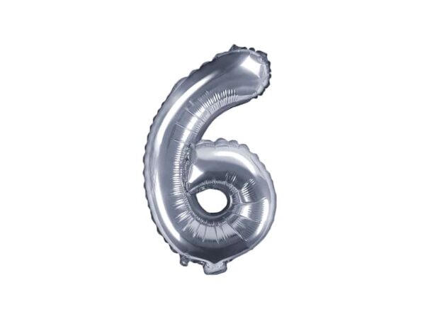 ballon chiffre 6 argent