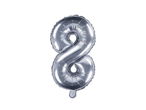 ballon chiffre 8 argent