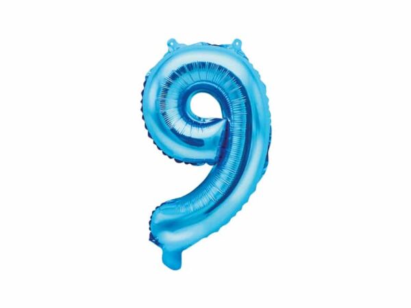 ballon chiffre 9 bleu
