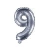 ballon chiffre 9 argent