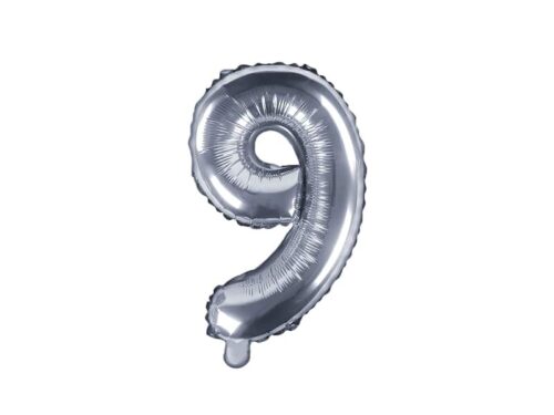 ballon chiffre 9 argent