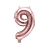 ballon chiffre 9 rose gold