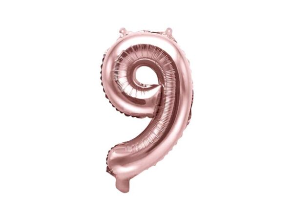 ballon chiffre 9 rose gold