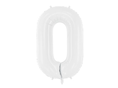 ballon chiffre 0 blanc